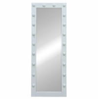 Зеркало Гримерное напольное 600x1750 белое 20 ламп