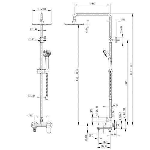 Душевая система Bravat Opal F6125183CP-A-RUS