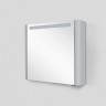 Зеркальный шкаф AM.PM Sensation M30MCL0801FG 80 см левый, с подсветкой, серый шелк, глянец