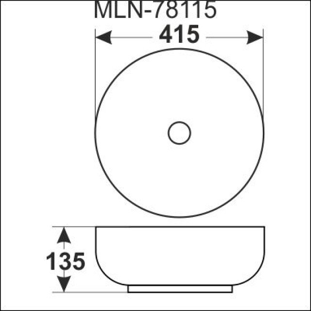 Раковина накладная MELANA MLN-78115