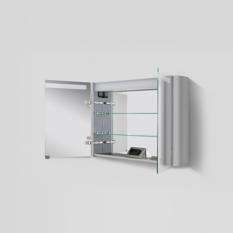 Зеркальный шкаф AM.PM Sensation M30MCX1001FG 100 см, с подсветкой, серый шелк, глянец
