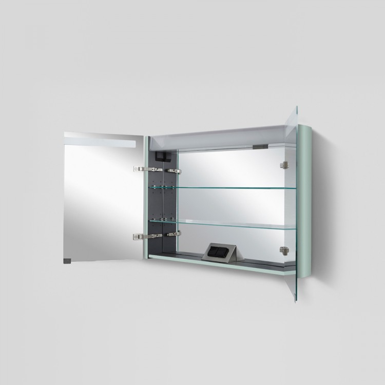 Зеркальный шкаф AM.PM Sensation M30MCX1001GG 100 см, с подсветкой, мятный глянец