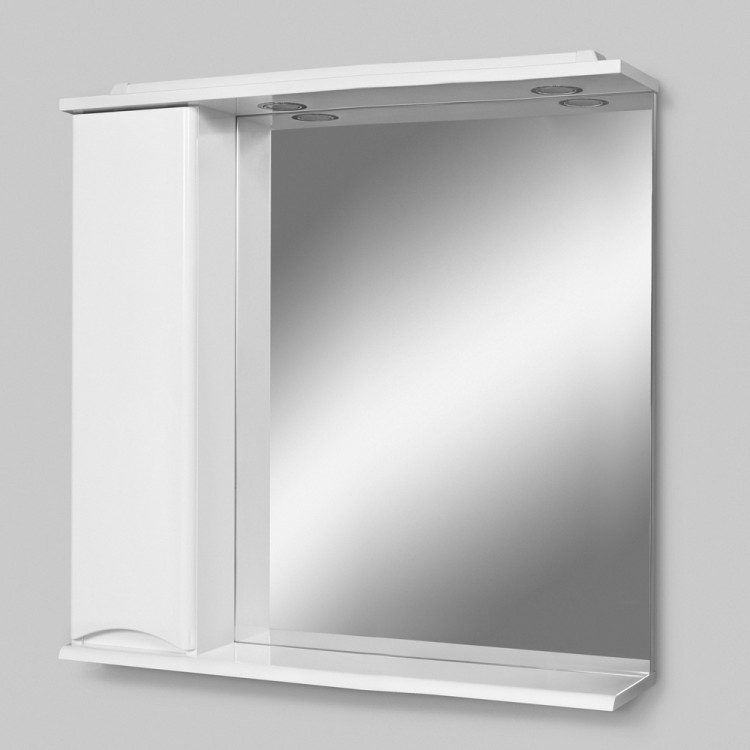 Зеркальный шкаф AM.PM Like M80MPL0801WG 80 см, с подсветкой, левый, белый