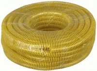 Шланг напорно-всасывающий д.20 мм армирован ПВХ спиралью, жёлтый (30м.)