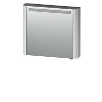 Зеркальный шкаф AM.PM Sensation M30MCL0801FG 80 см левый, с подсветкой, серый шелк, глянец
